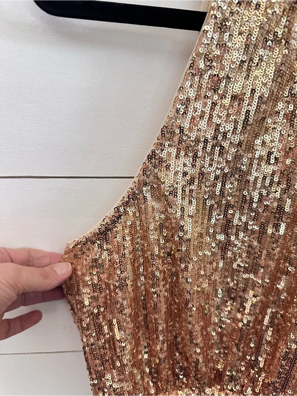 New Free People M gold lights out sequin tie back evening date night party tank